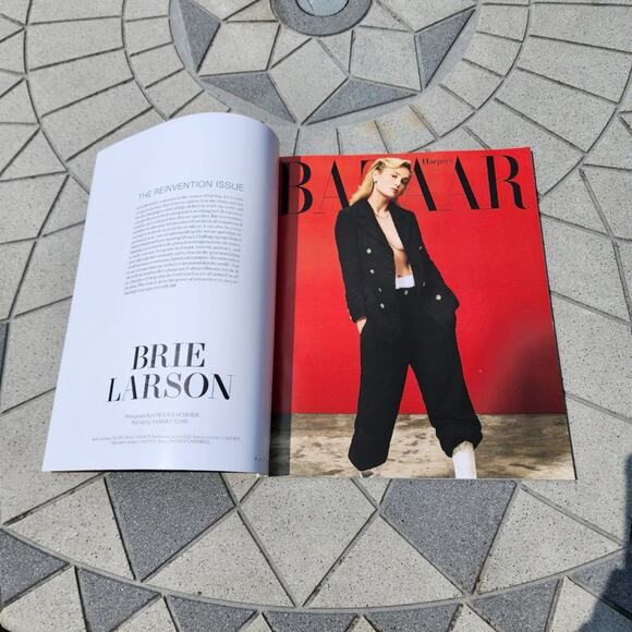 Harpers Bazaar Magazine Brie Larson The Reinvention Issue Fashion Periodical - Picture 3 of 5